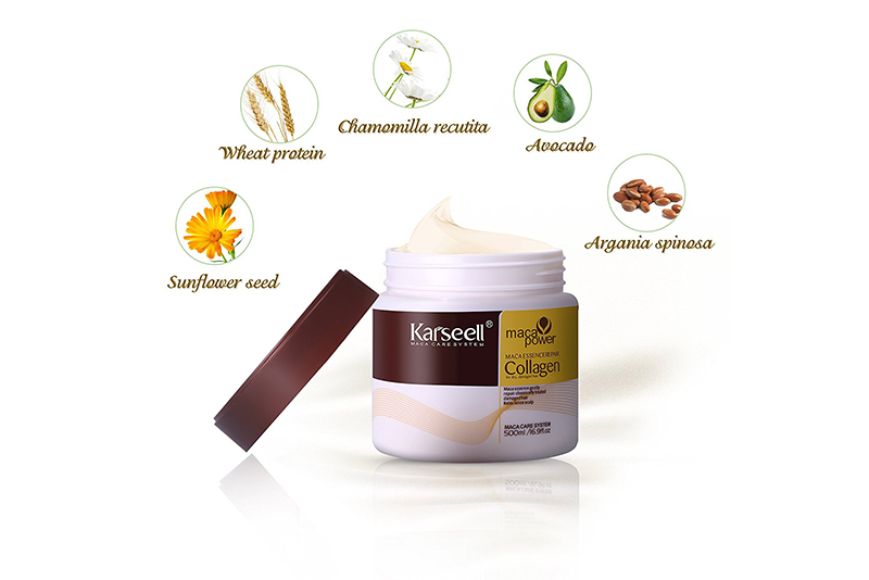 Thành phần chính của kem ủ tóc phục hồi Collagen Karseell Maca 
