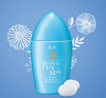 Review Kem chong nang dang sua Senka Perfect UV Milk SPF 50+, PA++++ 41095 (1)